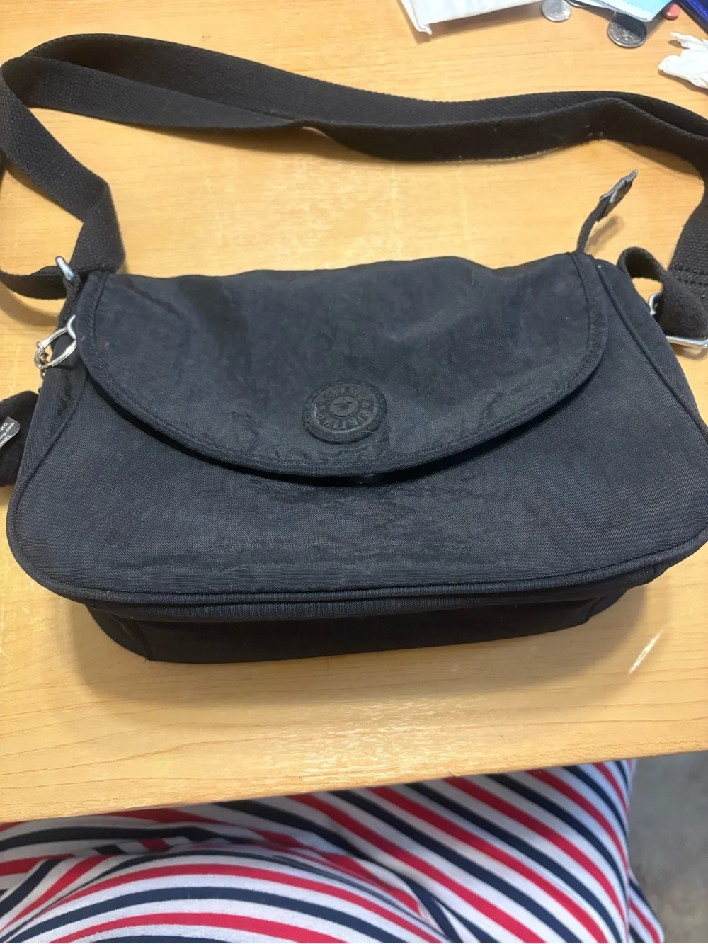 Kipling Black Crossbody Bag with Signature Monkey Charm